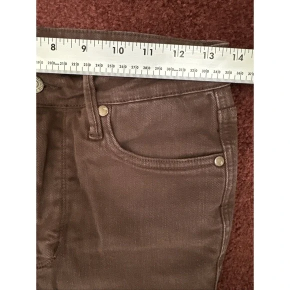 Judy Blue Women's High-Rise Espresso Brown Garment Dyed Flare Jeans Raw Hem 5/27 - Picture 10 of 11